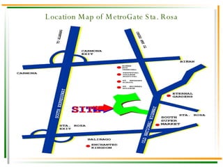 Location Map of MetroGate Sta. Rosa 