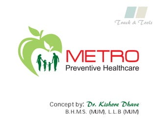 Concept by: Dr. Kishore Dhave
B.H.M.S. (MUM), L.L.B (MUM)
Track & Tools
 