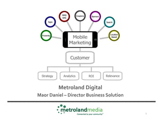 Metroland Digital
Maor Daniel – Director Business Solution


                                           1
 