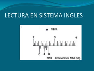 LECTURA EN SISTEMA INGLES
 