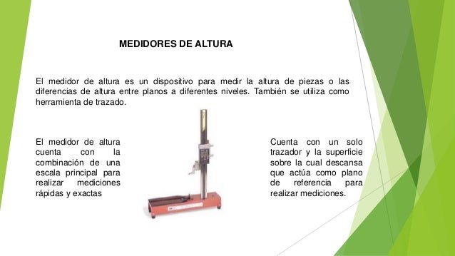 Medidores de altura clasificación y aplicación