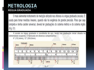 METROLOGIA
REGUA GRADUADA
 