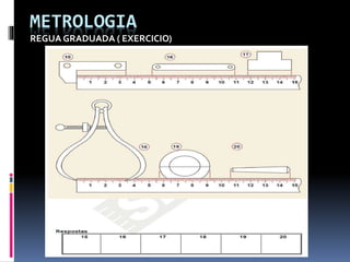 METROLOGIA
REGUA GRADUADA ( EXERCICIO)
 