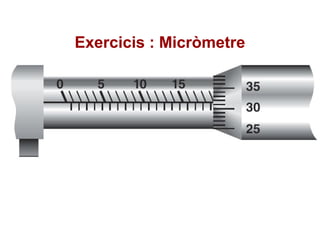 Exercicis : Micròmetre
 