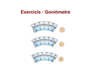 Exercicis : Goniòmetre
 
