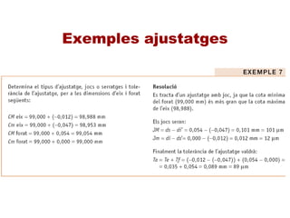 Exemples ajustatges
 