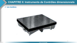 77
Cours de métrologie
 Les marbres
CHAPITRE II: Instruments de Contrôles dimensionnels
 