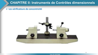 80
Cours de métrologie
 Les vérificateurs de concentricité
CHAPITRE II: Instruments de Contrôles dimensionnels
 