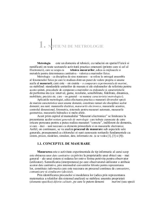Metrologie Notiuni Introductive Laborator
