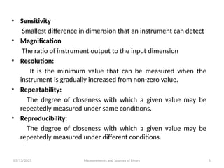 Metrology and Machine Tools - Mod 4.pptx