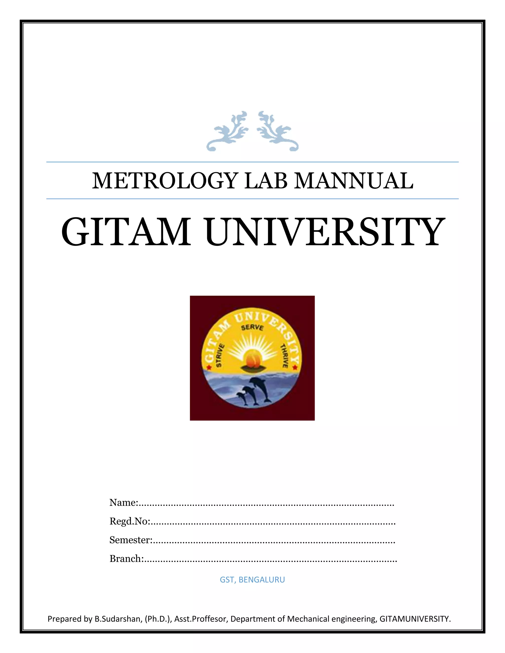 METROLOGY LAB MANUAL 26 1216 PDF