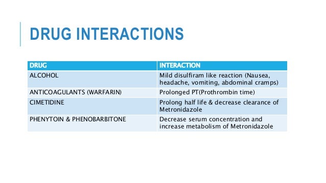 metronidazole 500mg alcohol effects