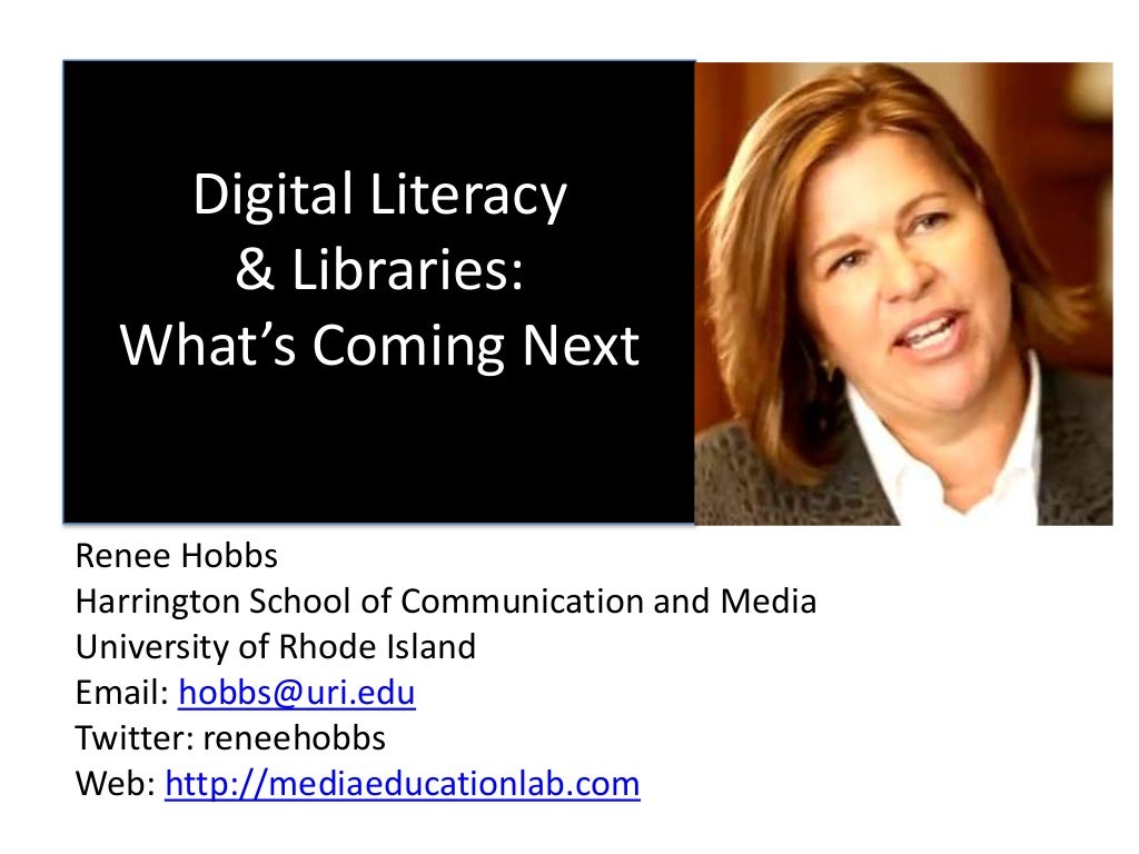 Digital Literacy and Libraries What's Coming Next