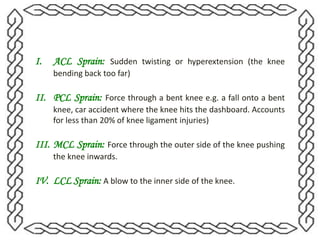Metro Physio - What is a Knee Sprain?