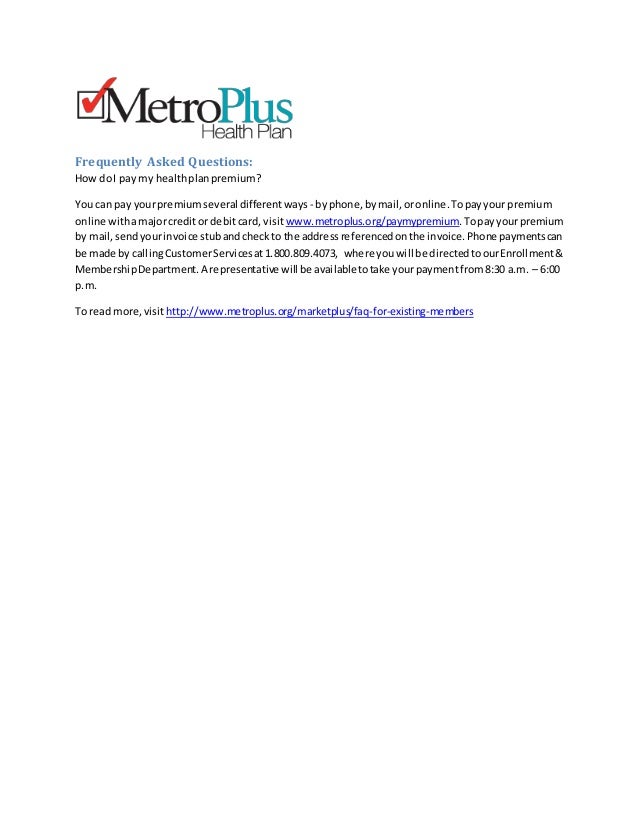 Metroplus Health Insurance Customer Service Nyc Metroplus Health Insurance Customer Service Nyc