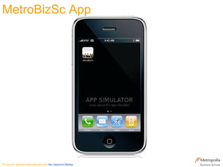 Direction
Pic Source: appmakr www.appmakr.com http://appma.kr/9jbNop
MetroBizSc App
 