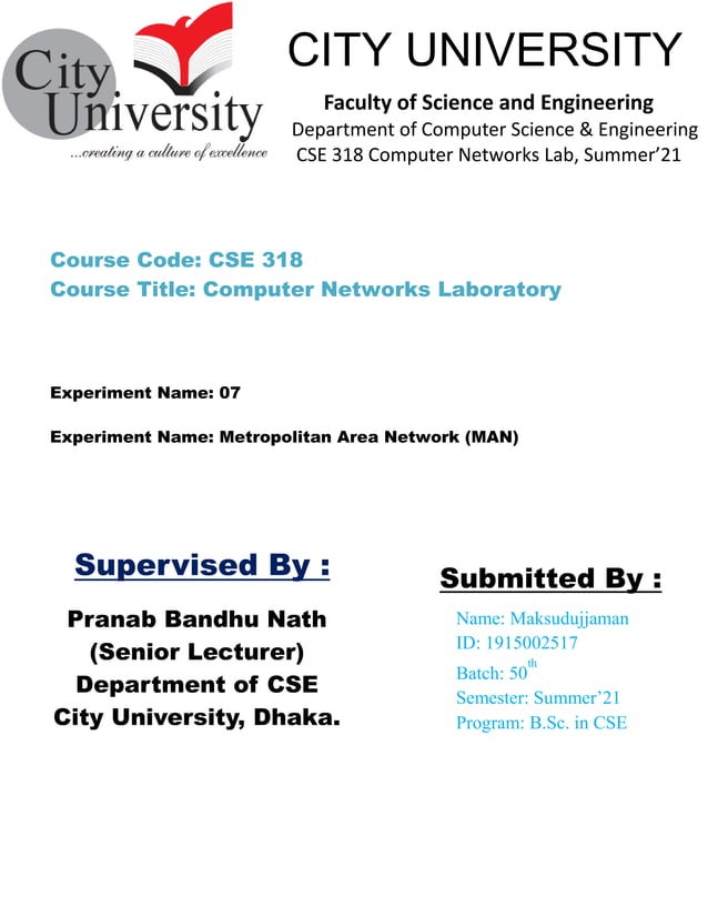 Metropolitan Area Network (MAN) Design with Cisco Packet Tracer | PDF
