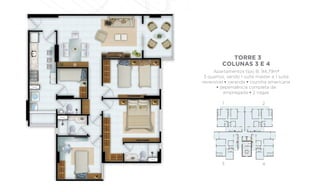 TORRE 3
         colunas 3 E 4
     Apartamentos tipo B: 94,79m²
 3 quartos, sendo 1 suíte master e 1 suíte
reversível • varanda • cozinha americana
       • dependência completa de
          empregada • 2 vagas

         1                  2




         3                  4
 