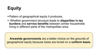 Metro Governance : Models & Variations. | PPTX