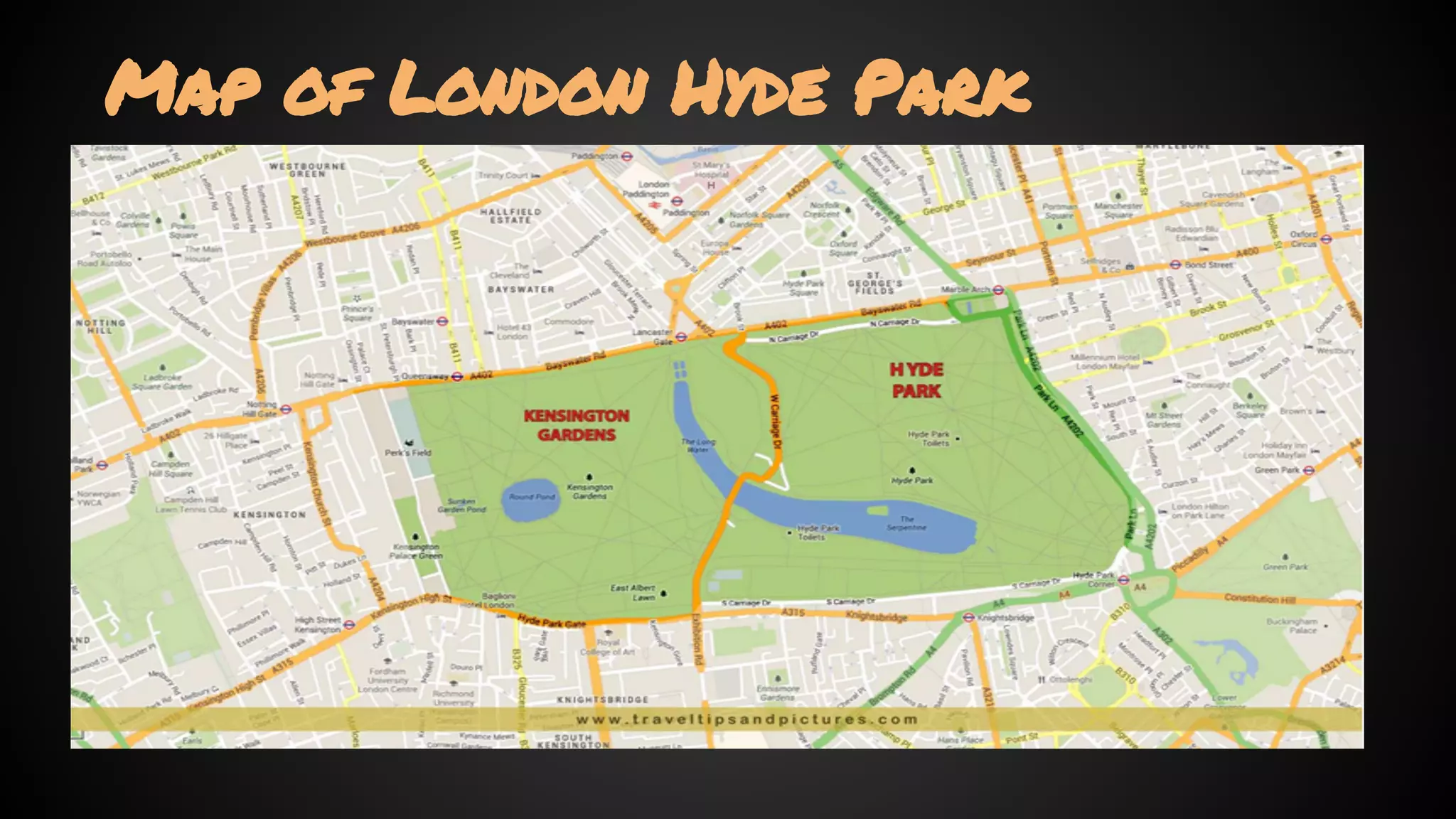 Map of London Hyde Park 
 