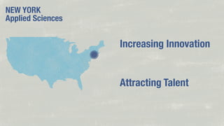 NEW YORK
Applied Sciences

Increasing Innovation

Attracting Talent

 