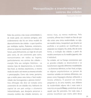 François Ascher - Metropolização e transformação dos centros das cidades