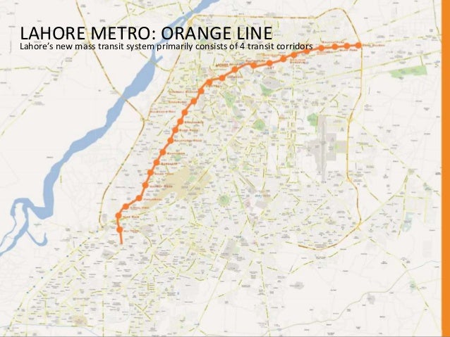 Orange Line Metro Lahore Map