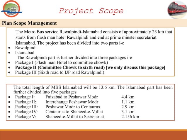 METRO BUS PROJECT ISB/RWP (HR & COMMUNICATION MANAGEMENT PLAN) | PPTX