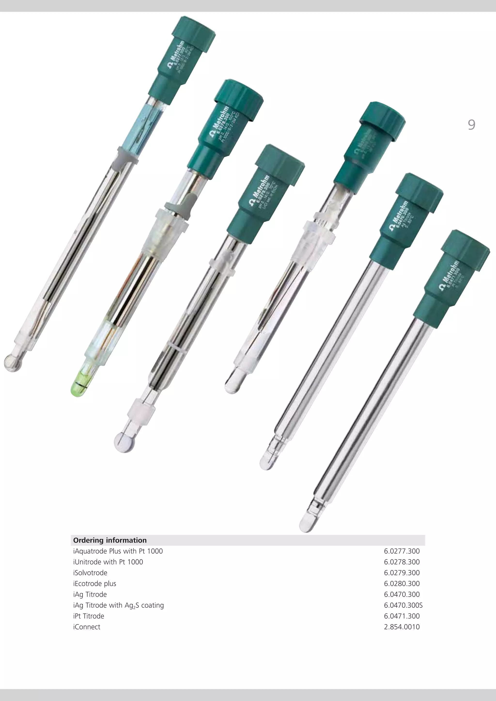 Metrosensor electrodes from Metrohm PDF