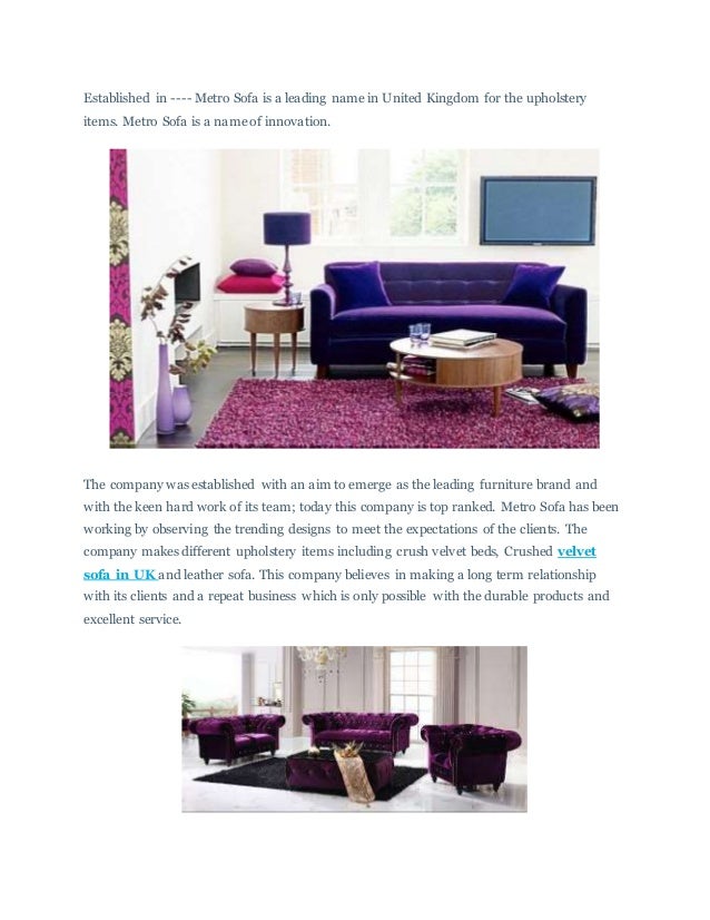 Metro Sofa Company Profile