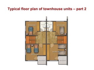Typical floor plan of townhouse units – part 2
 