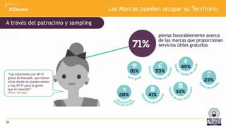 51
Las Marcas pueden ocupar su Territorio
A través del patrocinio y sampling
 