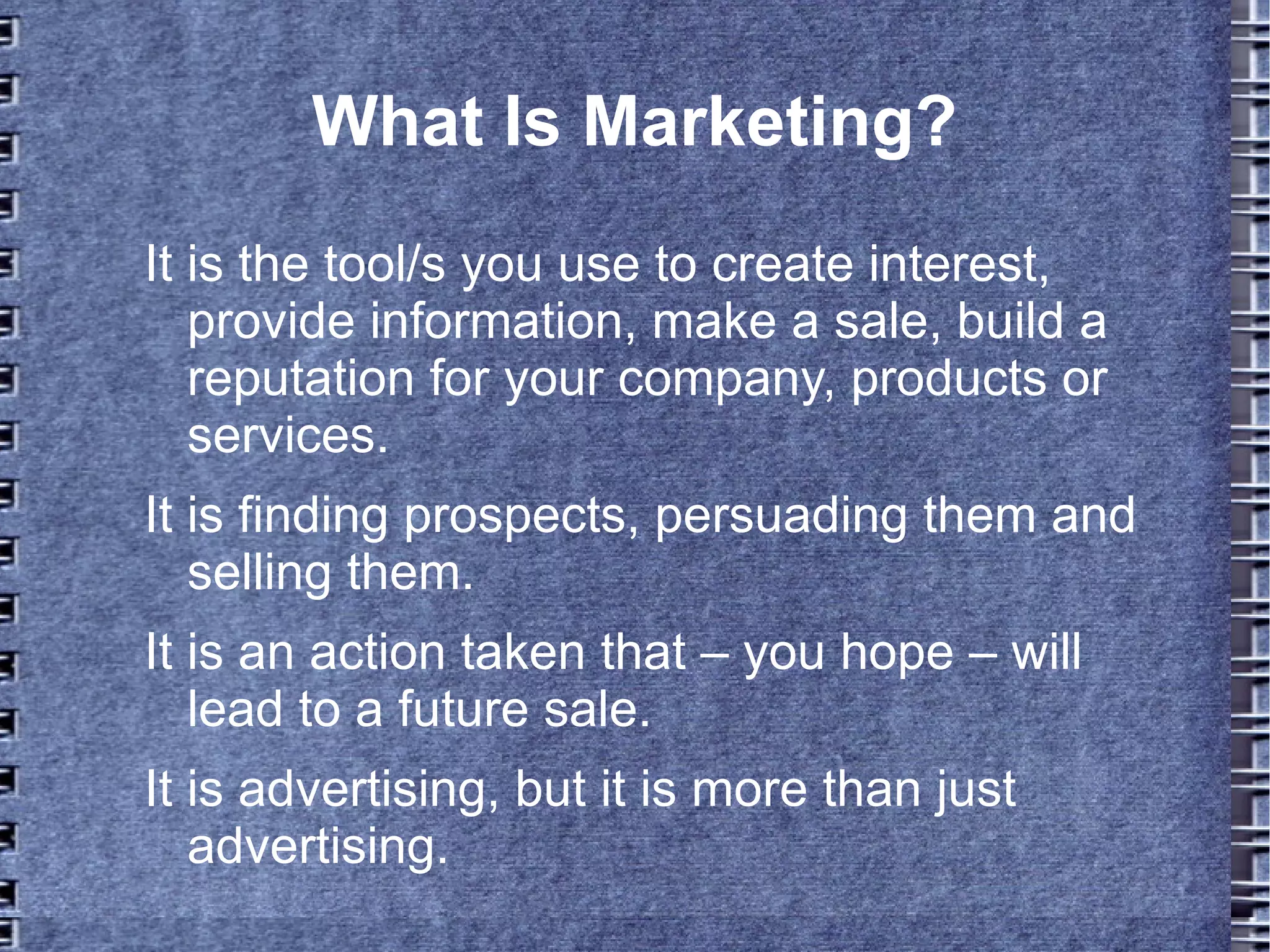 Kizer Incorporated | Marketing Basics 101 | Bill Kizer