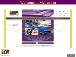 Welcome to Metrovista 