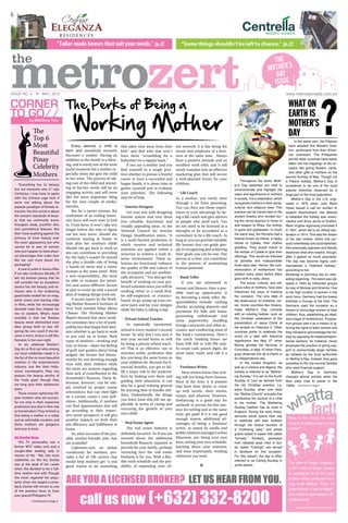 metrozert
the                          th e
                           MOTHER'S
                              DAY
                             issue
ISSUE NO. 4    MAY 2012         www.metrostarrealty.com.ph


CORNER
TO GO//  by Matthew Tina
 