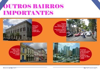 OUTROS BAIRROS
IMPORTANTES
                                                 Nazaré:
                                          Bairro nobre e
                        Telégrafo:    bem estruturado de
                        destaque                  Belém,
                        para o        concentra as opções
                        campus da        de moradia mais
                        UEPA (foto)          valorizadas.




       Cidade Velha:
                                                            Umarizal:
          bairro mais
                                                            conhecido reduto
     antigo de Belém,
                                                            de intelectuais,
          onde surgiu
                                                            boêmios e
             a cidade
                                                            sambistas nas
                                                            décadas de 1970
                                                            e 1980




10    Ano 1 nº 1                                                  Ano 1 nº 1   11
 