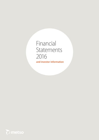 and investor information
Financial
Statements
2016
 