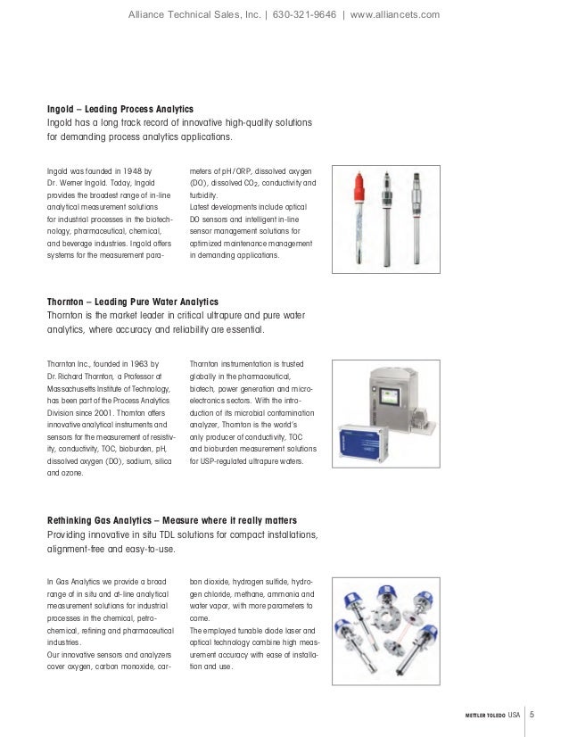 Mettler Toledo Process Analytics Catalog 2018 2019