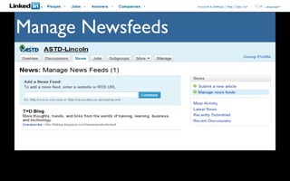 Manage Newsfeeds
 