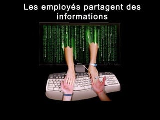 Les employés partagent des
informations
 
