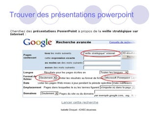 Trouver des présentations powerpoint Isabelle Choquet - ICHEC ebusiness 