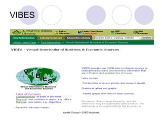 VIBES Isabelle Choquet - ICHEC ebusiness 