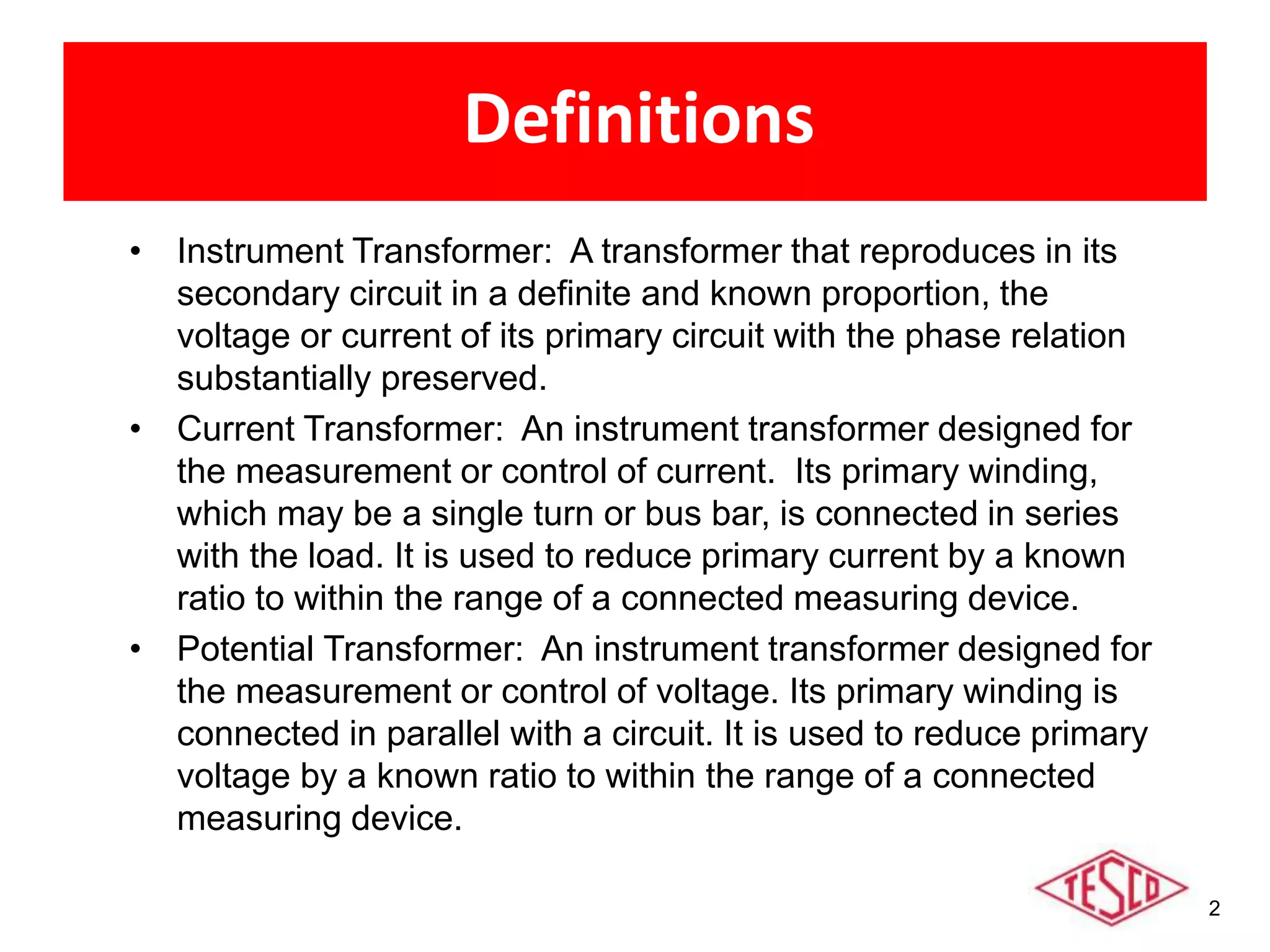 Introduction to CTs and PTs | PPT