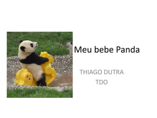 Meu bebe Panda

 THIAGO DUTRA
      TDO
 