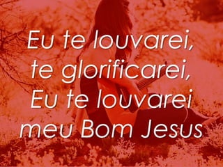 Eu te louvarei, 
te glorificarei, 
Eu te louvarei 
meu Bom Jesus 
