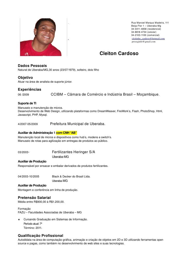 Curriculum vitae cnh image