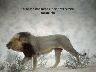 e se me dás forças, não tires o meu
            raciocínio.
 