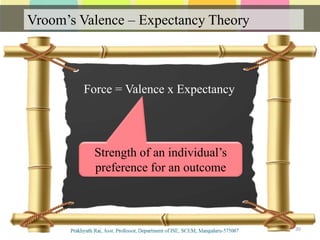 Vroom’s Valence – Expectancy Theory
Communication
30
Force = Valence x Expectancy
Strength of an individual’s
preference for an outcome
 