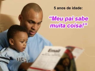 5 anos de idade:
“Meu pai sabe
muita coisa!”
 