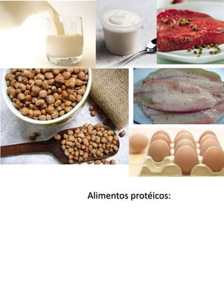 Alimentos protéicos:
 